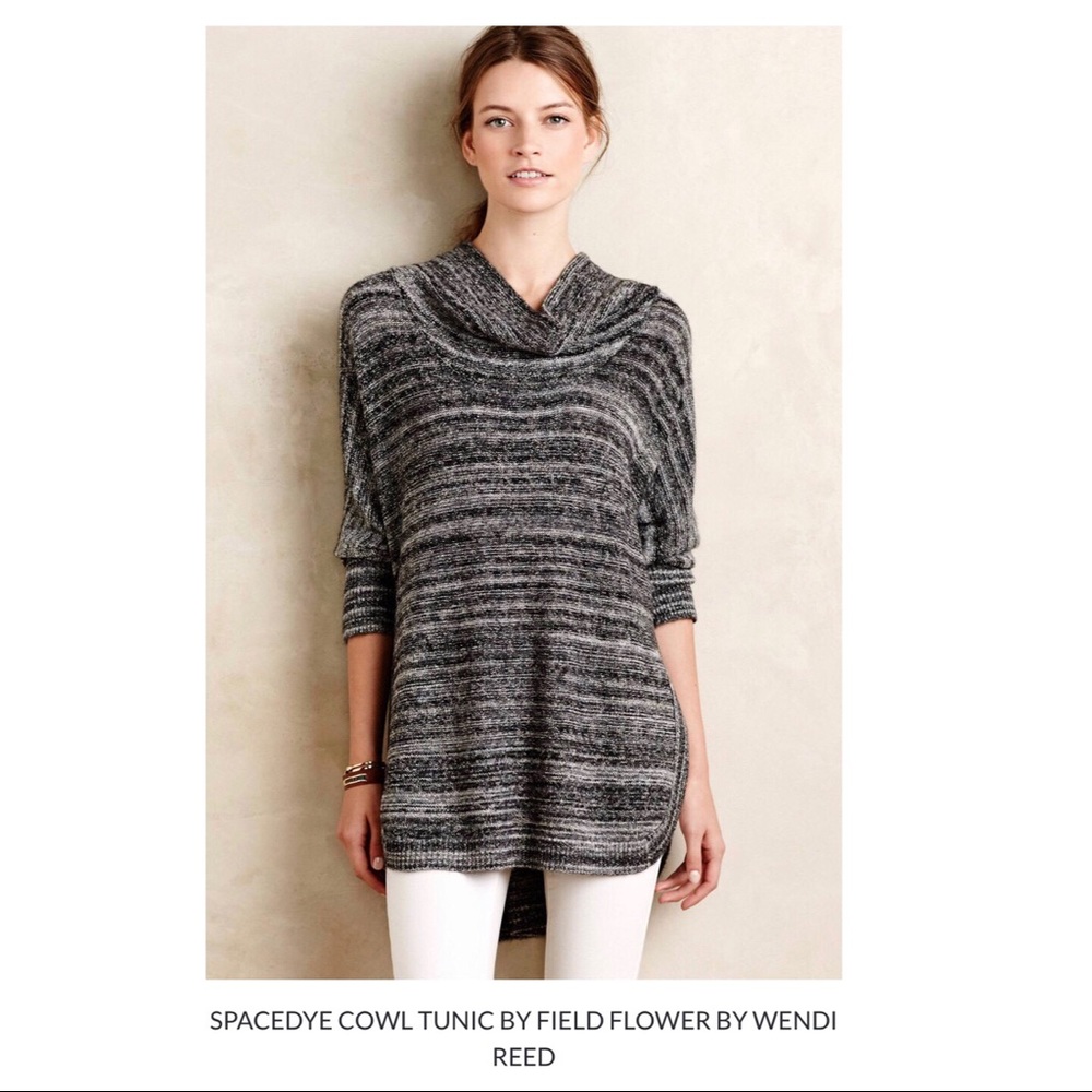 Anthropologie Spacedye cowl sweater Field Flower
